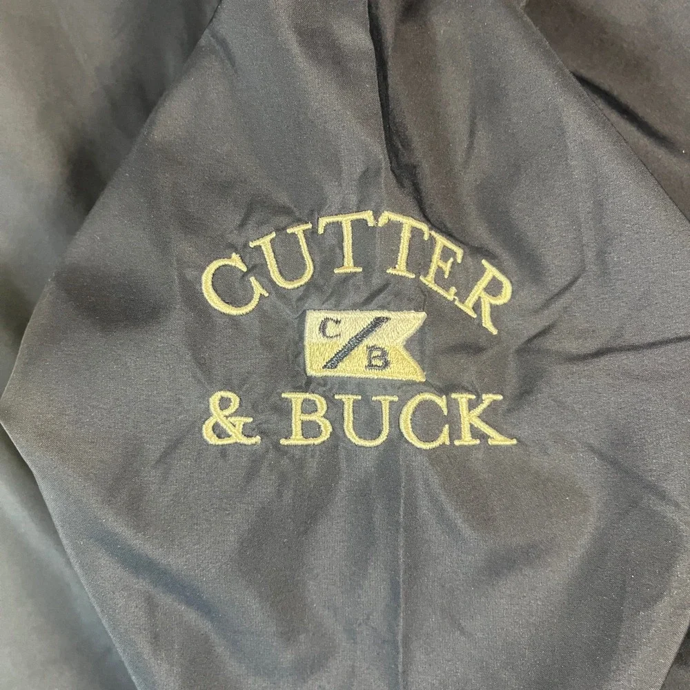 Cutter Buck Mens Navy Golf Pullover Jacket‎ V Neck Lined Windbreaker Large